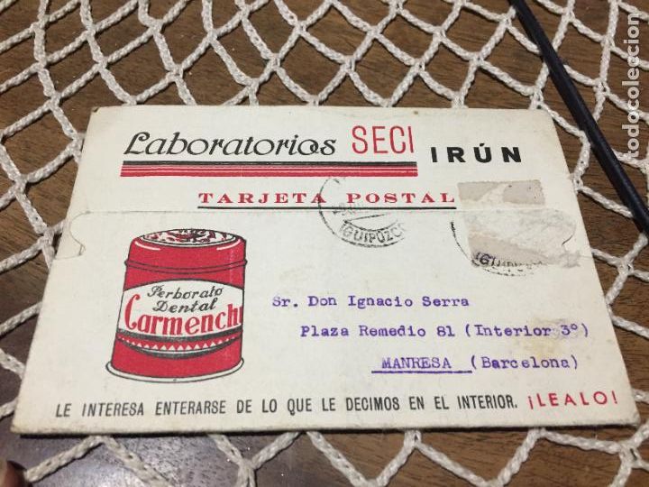 Otros Art&iacute;culos de Coleccionismo en Papel: Antiguo prospecto / folleto / tarjeta de farmacia laboratorios Seci Ir&uacute;n perborato dental a&ntilde;os 40