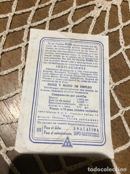 Otros Art&iacute;culos de Coleccionismo en Papel: Antiguo prospecto / folleto de farmacia pastillas koki a&ntilde;os 40