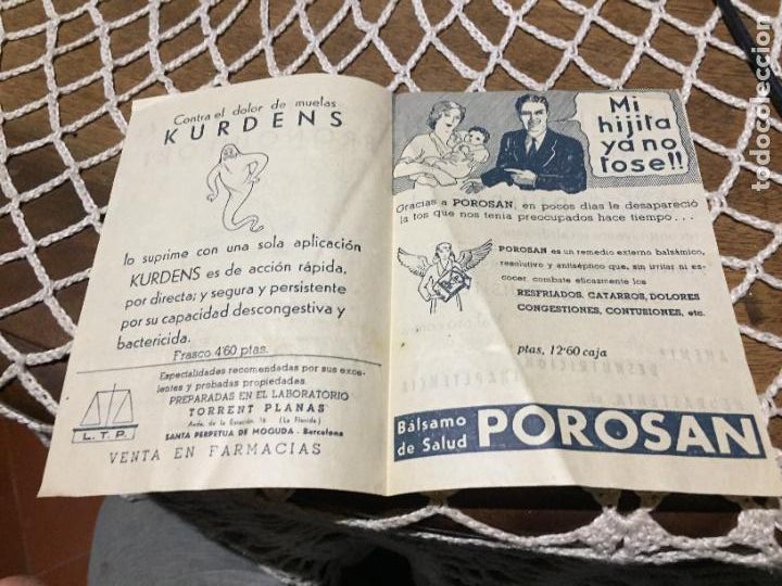 Outros artigos de papel: Antiguo prospecto / folleto de farmacia Porosan Kurdens a&ntilde;os 40
