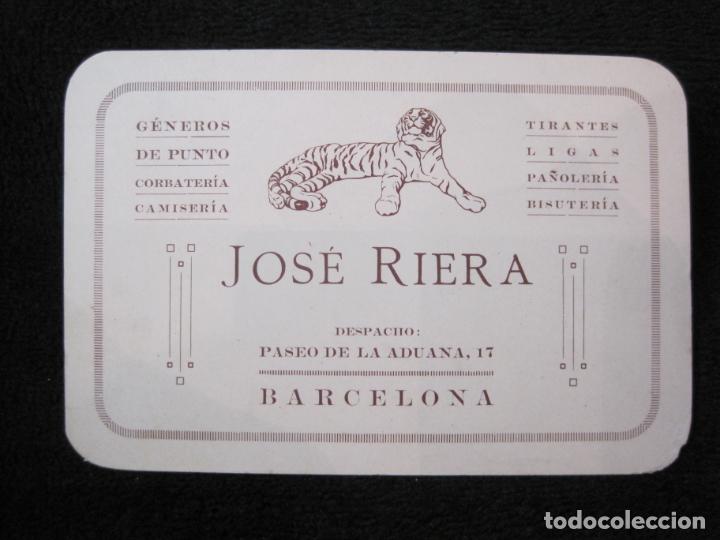 Outros artigos de papel: BARCELONA-JOSE RIERA-GENEROS DE PUNTO-CAMISERIA...ETC-TARJETA PUBLICIDAD ANTIGUA-VER FOTOS-(74.984)