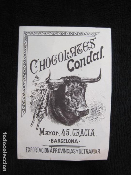 Outros artigos de papel: BARCELONA-CHOCOLATES CONDAL-TARJETA PUBLICIDAD ANTIGUA-VER FOTOS-(74.985)