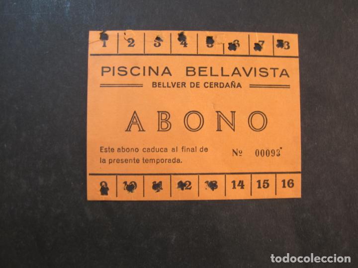 Outros artigos de papel: BELLVER DE CERDA&Ntilde;A-PISCINA BELLAVISTA-ABONO-ENTRADA ANTIGUA-VER FOTOS-(77.668)