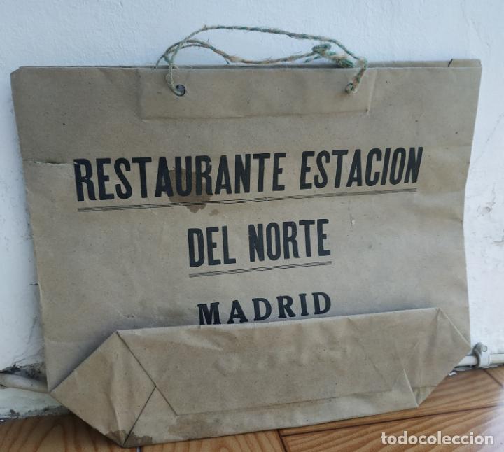 Otros Art&iacute;culos de Coleccionismo en Papel: ANTIGUA BOLSA LLEVAR COMIDA, RESTAURANTE DE LA ESTACION DEL NORTE DE MADRID