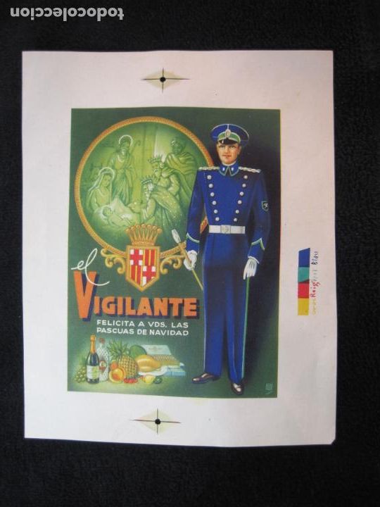 Outros artigos de papel: EL VIGILANTE-FELICITACION ANTIGUA NAVIDAD-VER FOTOS-(K-1957)