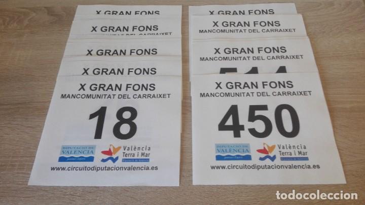 Collectionnisme Papier divers: LOTE 68 DORSALES A ESTRENAR-X GRAN FONS MANCOMUNITAT DEL CARRAIXET-BONREPOS I MIRAMBELL 2012