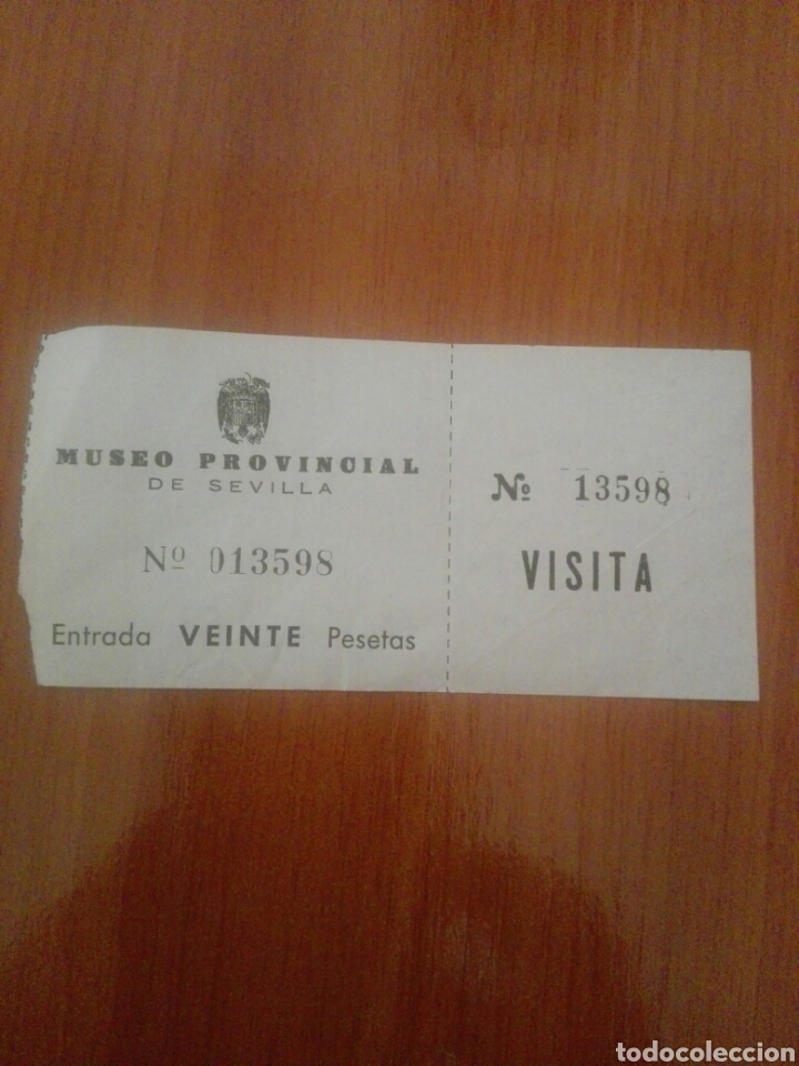 Otros art&iacute;culos de coleccionismo en papel: Entrada museo provincial de Sevilla