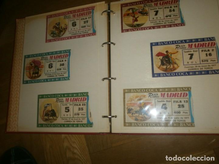 Otros art&iacute;culos de coleccionismo en papel: Album con 42 entradas Plaza de toros de Madrid - plaza toros Carabanchel 1977 1978 1980