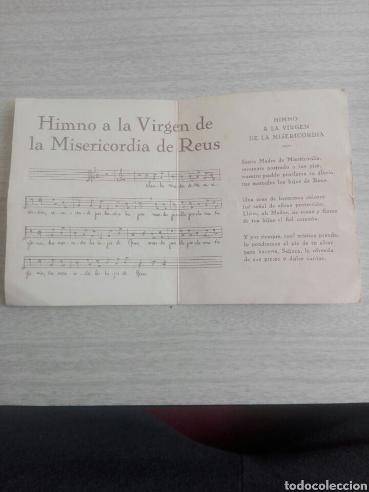 Altri oggetti di carta: Himno de la Virgen de la misericordia de reus barcelona