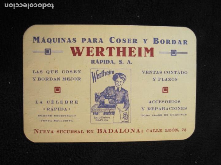 Outros artigos de papel: MAQUINAS COSER Y BORDAR WERTHEIM-NUEVA SUCURSAL EN BADALONA-PUBLICIDAD ANTIGUA-VER FOTOS-(77.833)