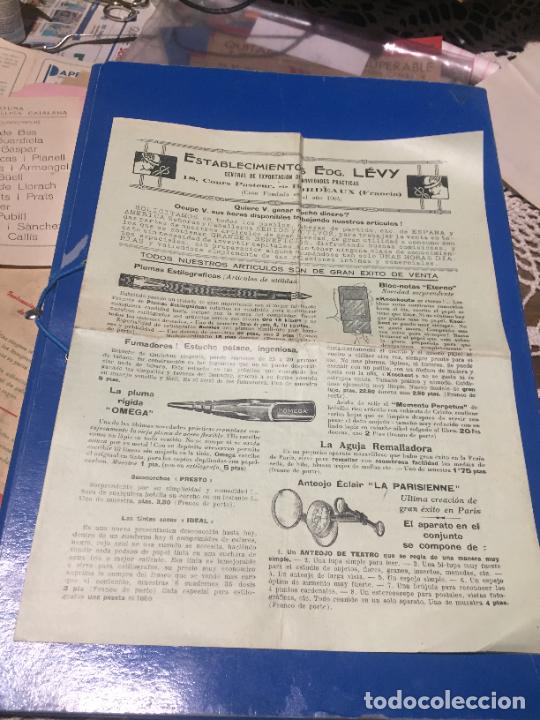 Otros Art&iacute;culos de Coleccionismo en Papel: Antigua hoja de propaganda / lista de precios Establecimientos Edg. L&eacute;vy Bordeaux Francia a&ntilde;os 20-30