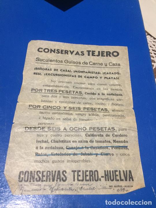 Sammelleidenschaft Andere Papierartikel: Antiguo catalogo / propaganda Conservas Tejero suculentos guisos de carne a&ntilde;os 20-30