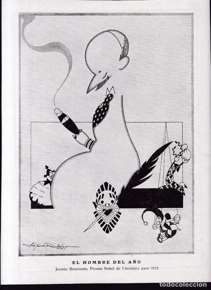Otros Art&iacute;culos de Coleccionismo en Papel: JACINTO BENAVENTE / PORTADILLA - PUBLICIDAD - NUEVO MUNDO / 22 DICIEMBRE 1922