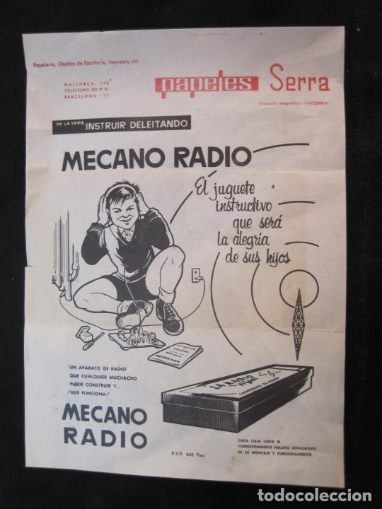 Otros Art&iacute;culos de Coleccionismo en Papel: MECANO RADIO-PUBLICIDAD JUGUETES-PAPELES SERRA-JUGUETERIA-VER FOTOS-(V-22.557)