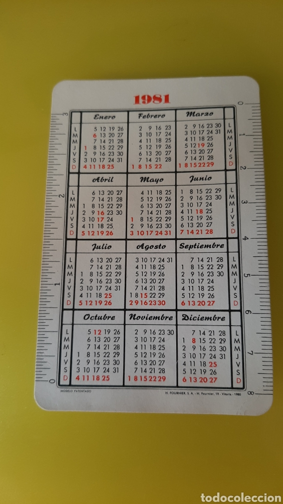 Outros artigos de papel: 1981 FIURNIER AS OROS CALENDARIO VINTAGE COLISEVM COLECCIONISMO LIBRERIA NUMISM&Aacute;TICA FILATELIA