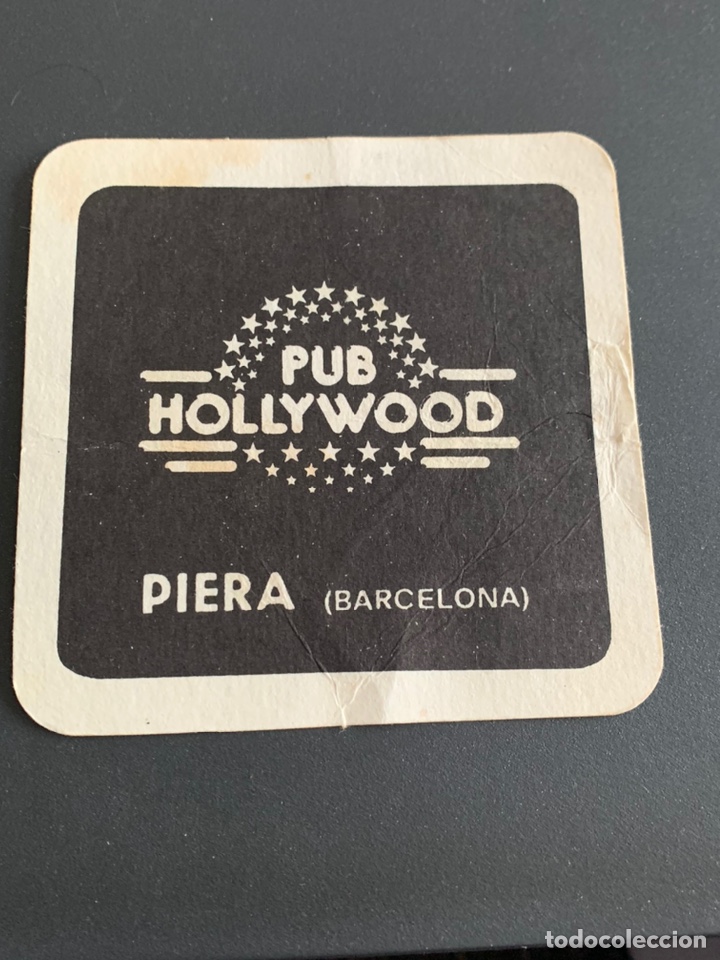 Otros Art&iacute;culos de Coleccionismo en Papel: Posavasos PUB HOLLYWOOD. PIERA(Barcelona). a&ntilde;os 80