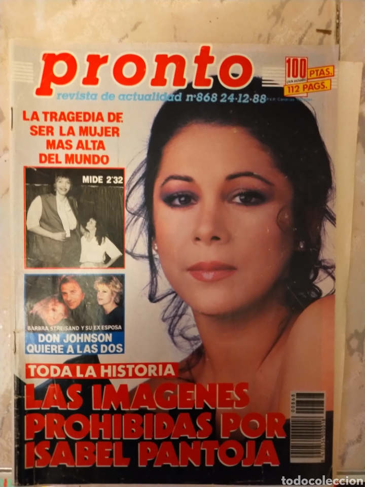 Otros Art&iacute;culos de Coleccionismo en Papel: Revista Pronto 1988 Isabel Pantoja