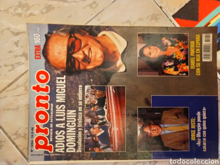 Otros Art&iacute;culos de Coleccionismo en Papel: Revista Pronto adi&oacute;s a Luis Miguel dominguin 1996
