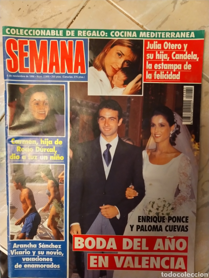 Otros Art&iacute;culos de Coleccionismo en Papel: Revista semana boda de Enrique Ponce 1996