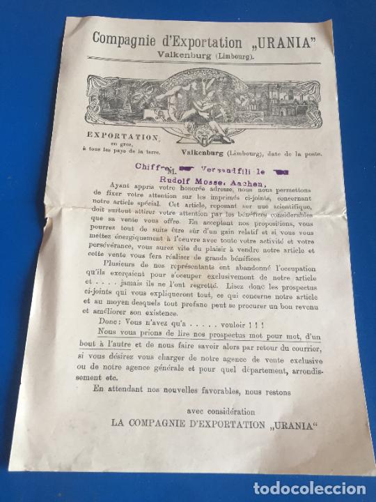 Sammelleidenschaft Andere Papierartikel: Antiguo folleto / propaganda Compagnie d'Exportation Urania Valkenburg exportaci&oacute;n a&ntilde;os 20-30