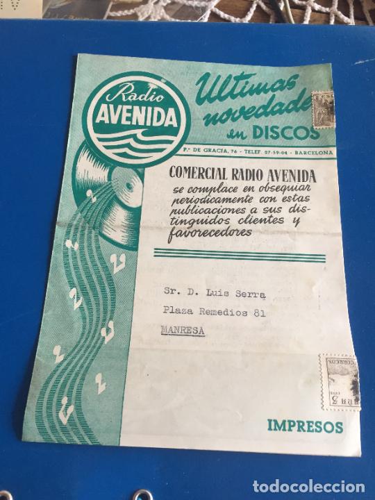 Paper Collecting Others: Antiguo folleto / propaganda ultimas novedades en discos comercial radio Avenida a&ntilde;os 50-60