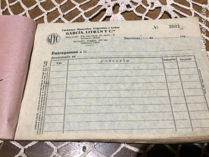 Sammelleidenschaft Andere Papierartikel: Antiguo talonario / hoja de pedido carbones minerales vegetales y le&ntilde;as GLYC Barcelona a&ntilde;os 30-40