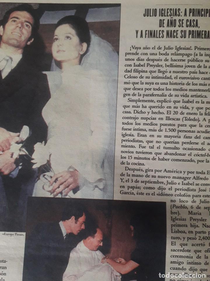 Otros Art&iacute;culos de Coleccionismo en Papel: BODA DE JULIO IGLESIAS E ISABEL PREYSLER Y SU PRIMERA HIJA. RECORTE &acute;DIARIO DEL SIGLO XX&acute;,1971