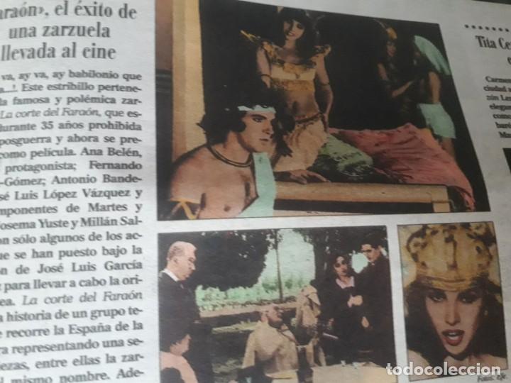 Otros Art&iacute;culos de Coleccionismo en Papel: ANA BELEN Y ANTONIO BANDERAS INTERPRETAN LA CORTE DEL FARAON. RECORTE &acute;DIARIO DEL SIGLO XX&acute;,1985