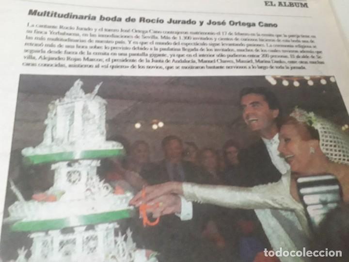 Otros Art&iacute;culos de Coleccionismo en Papel: BODA DE ROCIO JURADO Y ORTEGA CANO. RECORTE &acute;DIARIO DEL SIGLO XX&acute;,1995