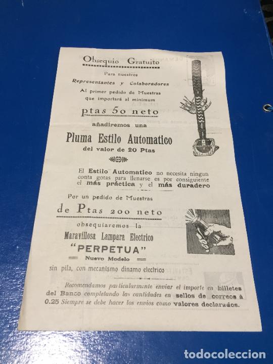 Collectionnisme Papier divers: Antiguo folleto / propaganda maravillosa lampara electrico Perpetua pulma a&ntilde;os 30-40
