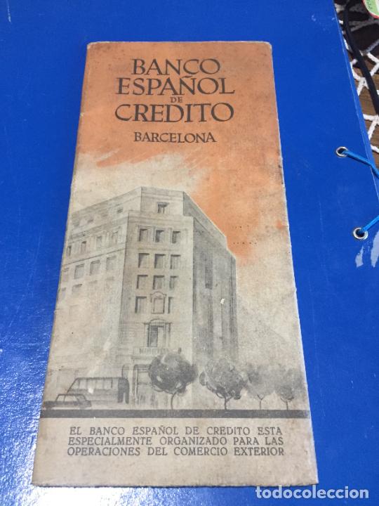 Sammelleidenschaft Andere Papierartikel: Antiguo folleto / propaganda banco Espa&ntilde;ol de credito Barcelona a&ntilde;os 40-50