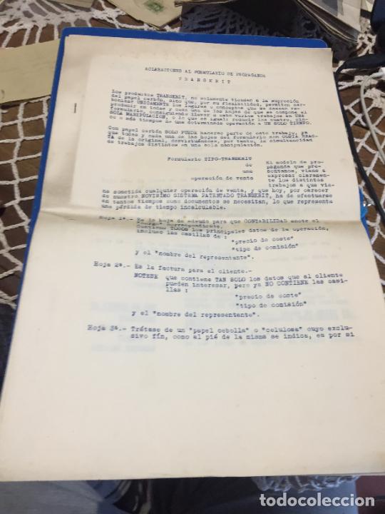 Outros artigos de papel: Antiguo folleto / propaganda aclaraciones al formulario de propaganda Transkrit a&ntilde;os 40-50