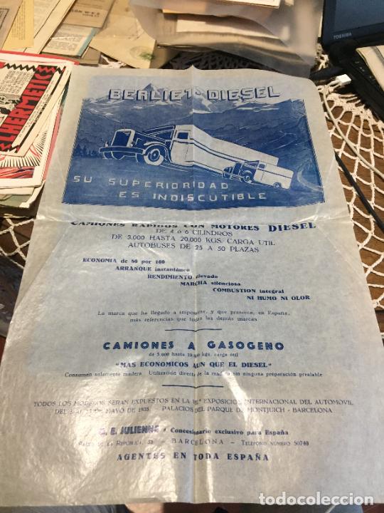 Collectionnisme Papier divers: Antigua postal / propaganda camiones Berliet - Diesel camiones a Gaso geno a&ntilde;os 40-50
