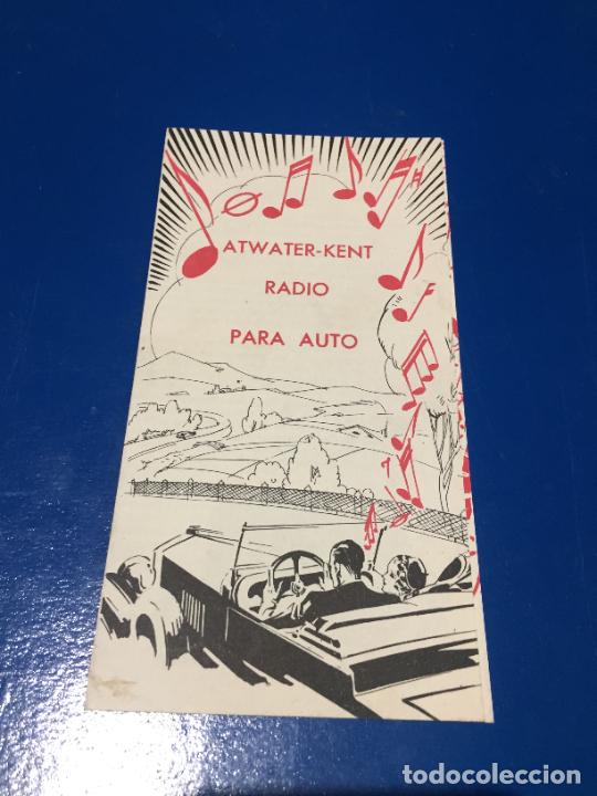 Collectionnisme Papier divers: Antiguo folleto / propaganda Atwater - Kent Radio para auto coche a&ntilde;os 30-40