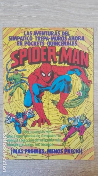 Collectionnisme Papier divers: SPIDER-MAN-PUBLICIDAD DE &Eacute;POCA REVISTA DEL A&Ntilde;O 1981.