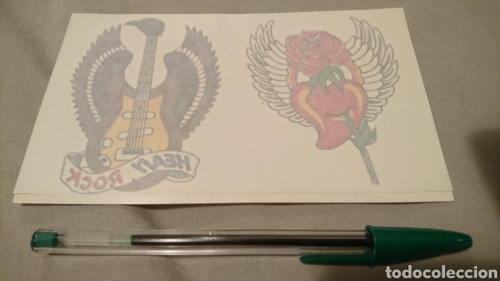 Otros Art&iacute;culos de Coleccionismo en Papel: Tatuajes calcoman&iacute;as revista Heavy Rock a&ntilde;os 2000