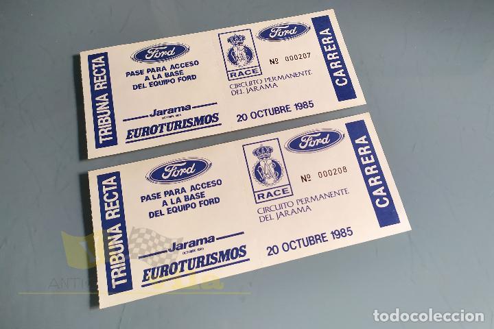Otros Art&iacute;culos de Coleccionismo en Papel: Jarama - Entradas para el circuito del Jarama - Jarama Euroturismos - 1985 - FORD