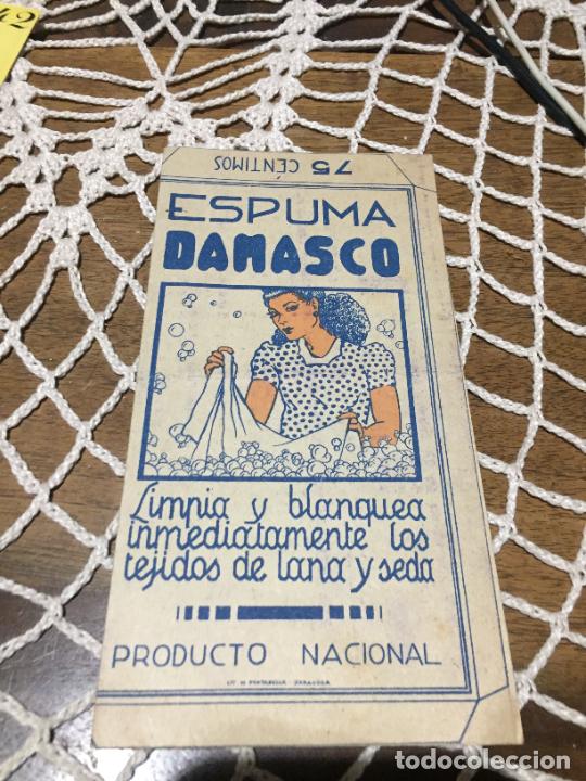 Paper Collecting Others: Antigua etiqueta / sobre Espuma Damascolimpia y blanquea inmediatamente los tejidos a&ntilde;os 40-50