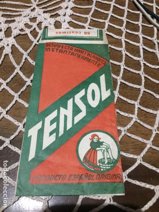 Paper Collecting Others: Antigua etiqueta / sobre Tensol desinfecta lava y blanquea la ropa instantaneamente a&ntilde;os 40-50