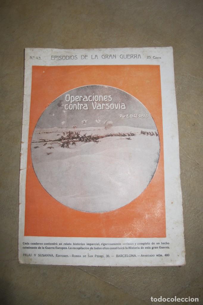 Otros art&iacute;culos de coleccionismo en papel: OPERACIONES CONTRA VARSOVIA. POR E. DIAZ - RETG. EPISODIOS DE LA GRAN GUERRA. N&ordf; 43