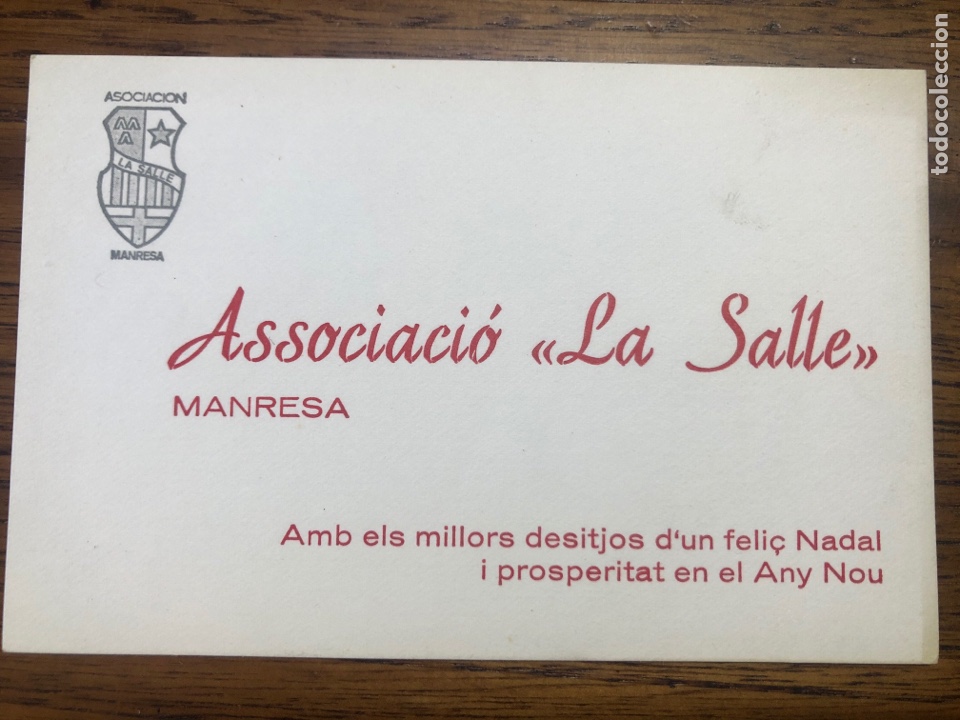 Otros art&iacute;culos de coleccionismo en papel: TARJETA FELICITACI&Oacute;N NAVIDAD ASSOCIACIO LA SALLE MANRESA