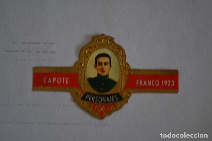 Otros Art&iacute;culos de Coleccionismo en Papel: VITOLA DE PUROS CAPOTE.COLECCI&Oacute;N PERSONAJES SERIE A.15 FRANCO 1923