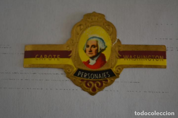 Otros Art&iacute;culos de Coleccionismo en Papel: VITOLA DE PUROS CAPOTE.COLECCI&Oacute;N PERSONAJES SERIE D.7 WASHINGTON