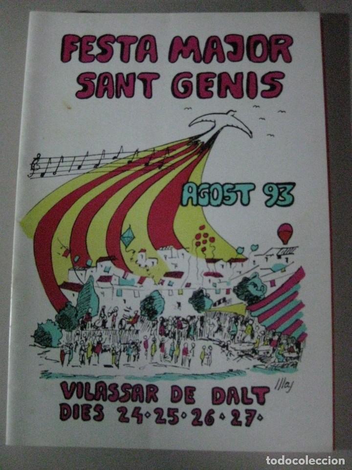 Otros Art&iacute;culos de Coleccionismo en Papel: VILASSAR DE DALT - PROGRAMA DE FIESTA MAYOR SANTS GENIS A&Ntilde;O 1993