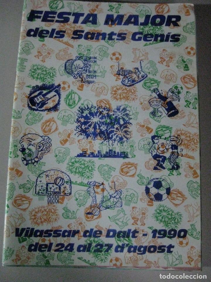 Otros Art&iacute;culos de Coleccionismo en Papel: VILASSAR DE DALT - PROGRAMA DE FIESTA MAYOR SANTS GENIS A&Ntilde;O 1990
