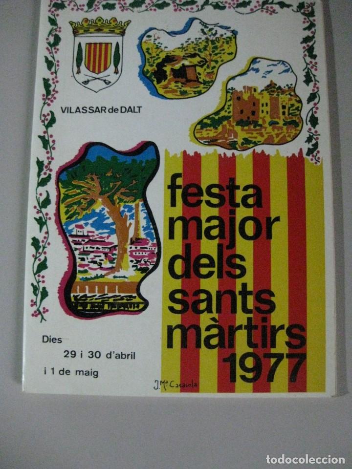 Otros Art&iacute;culos de Coleccionismo en Papel: VILASSAR DE DALT - PROGRAMA DE FIESTA MAYOR SANTS MARTIRS A&Ntilde;O 1977