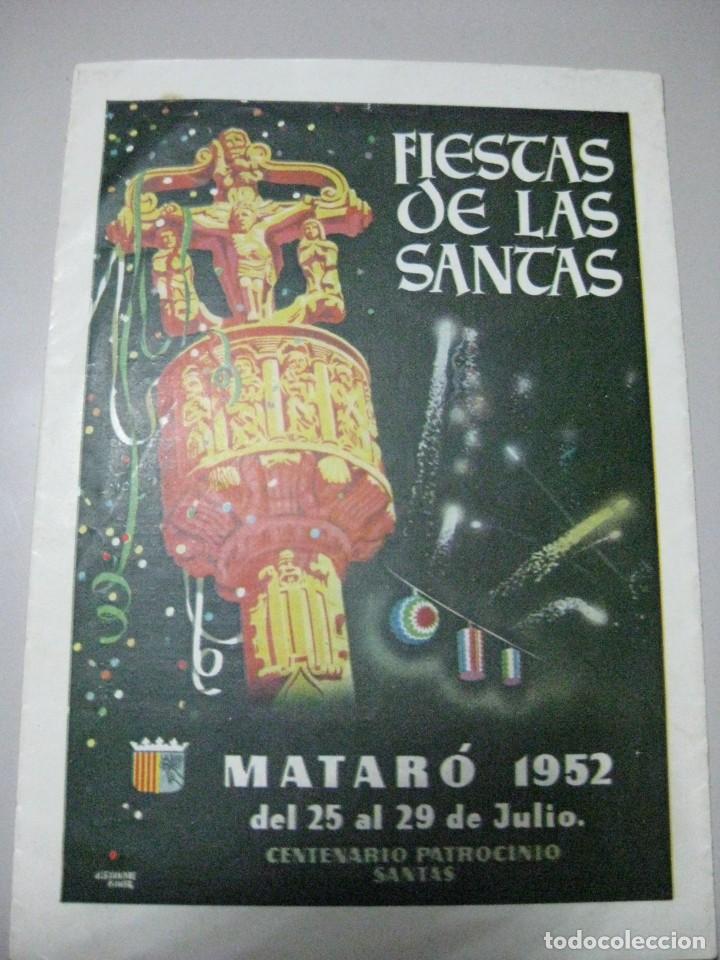 Otros Art&iacute;culos de Coleccionismo en Papel: M,ATARO - FESTA DE LAS SANTAS 1952