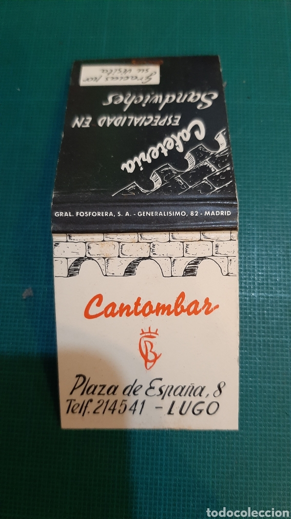 Sammelleidenschaft Andere Papierartikel: LUGO CANTOMBAR PLAZA ESPA&Ntilde;A CAJA CERILLAS VINTAGE COLECCIONISMO O ALMAC&Eacute;N DO COLISEVM