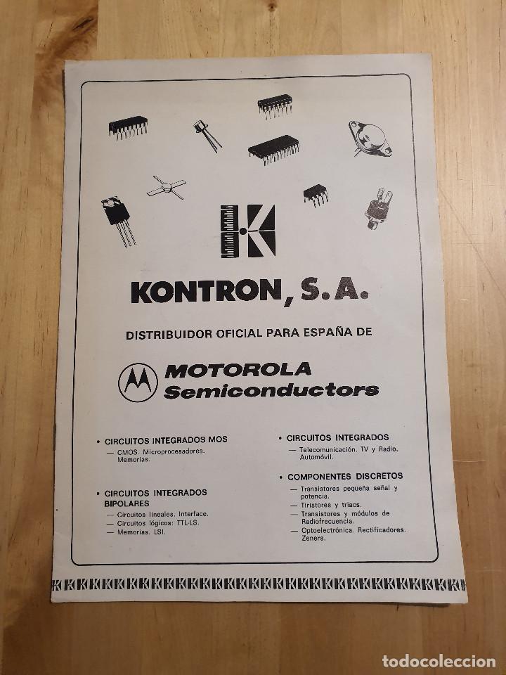 Otros art&iacute;culos de coleccionismo en papel: Cat&aacute;logo de Semiconductores Motorola. Distribuidor Kontron (A&ntilde;os 80)