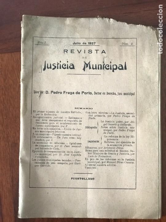 Paper Collecting Others: Revista Justicia Municipal, n&ordm; 2, a&ntilde;o 1927.