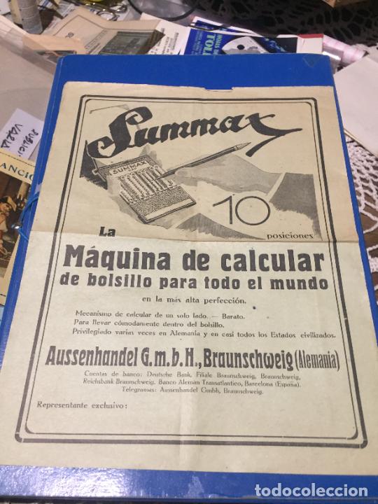 Otros Art&iacute;culos de Coleccionismo en Papel: Antiguo folleto / propaganda m&aacute;quina de sumar de calcular Summax Aussenhandel Alemania a&ntilde;os 20-30